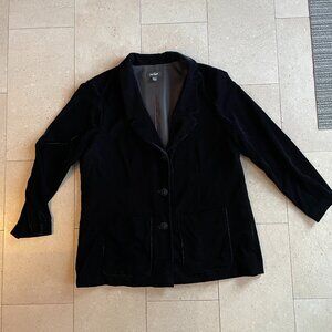 Black Velvet Blazer by Lord & Taylor-2 pockets-Extra Large